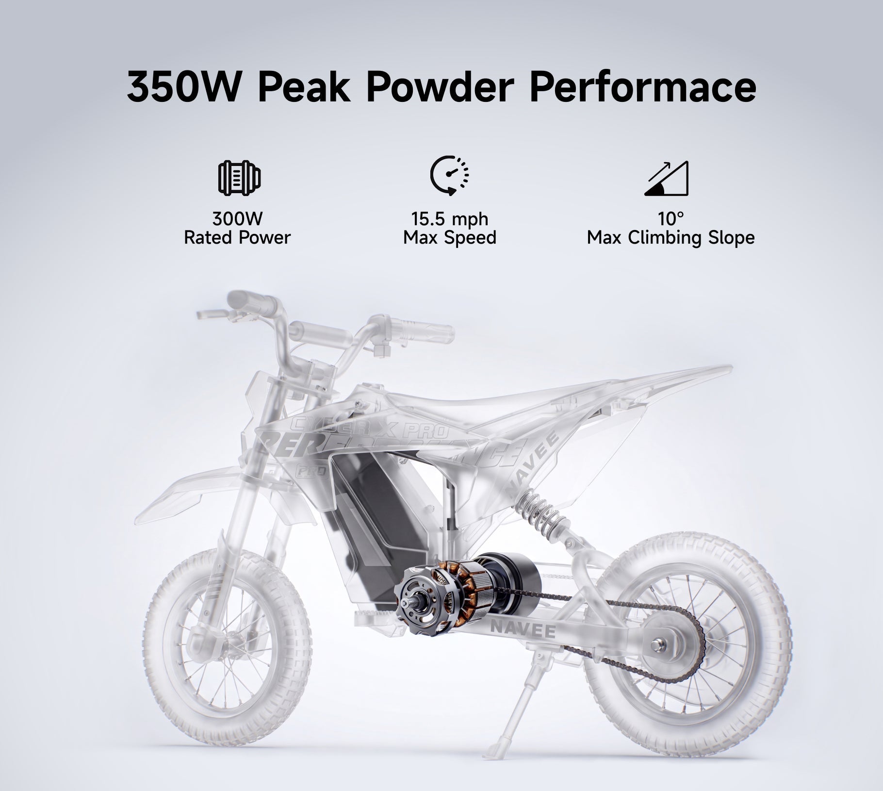 NAVEE Cyber X Pro | High-Speed Kids Dirt Bike