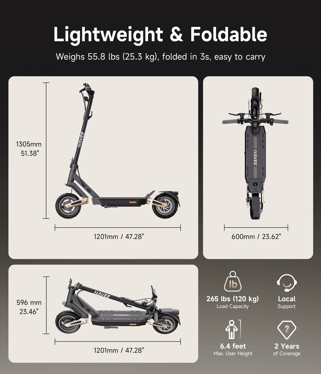 NAVEE ST3 Pro Electric Scooter｜Damping Arm™ Suspension｜46.6miles Eco-range｜1350W