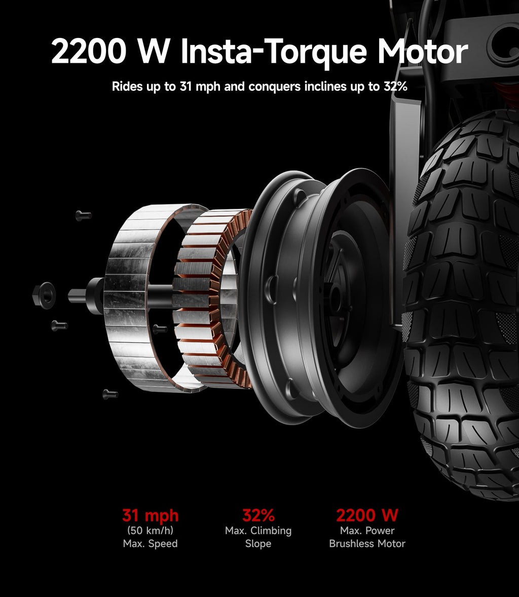 NAVEE XT5 Pro Electric Scooter｜Off-road Tire｜Damping Arm™ Suspension｜2200W｜IPX6｜46.6miles