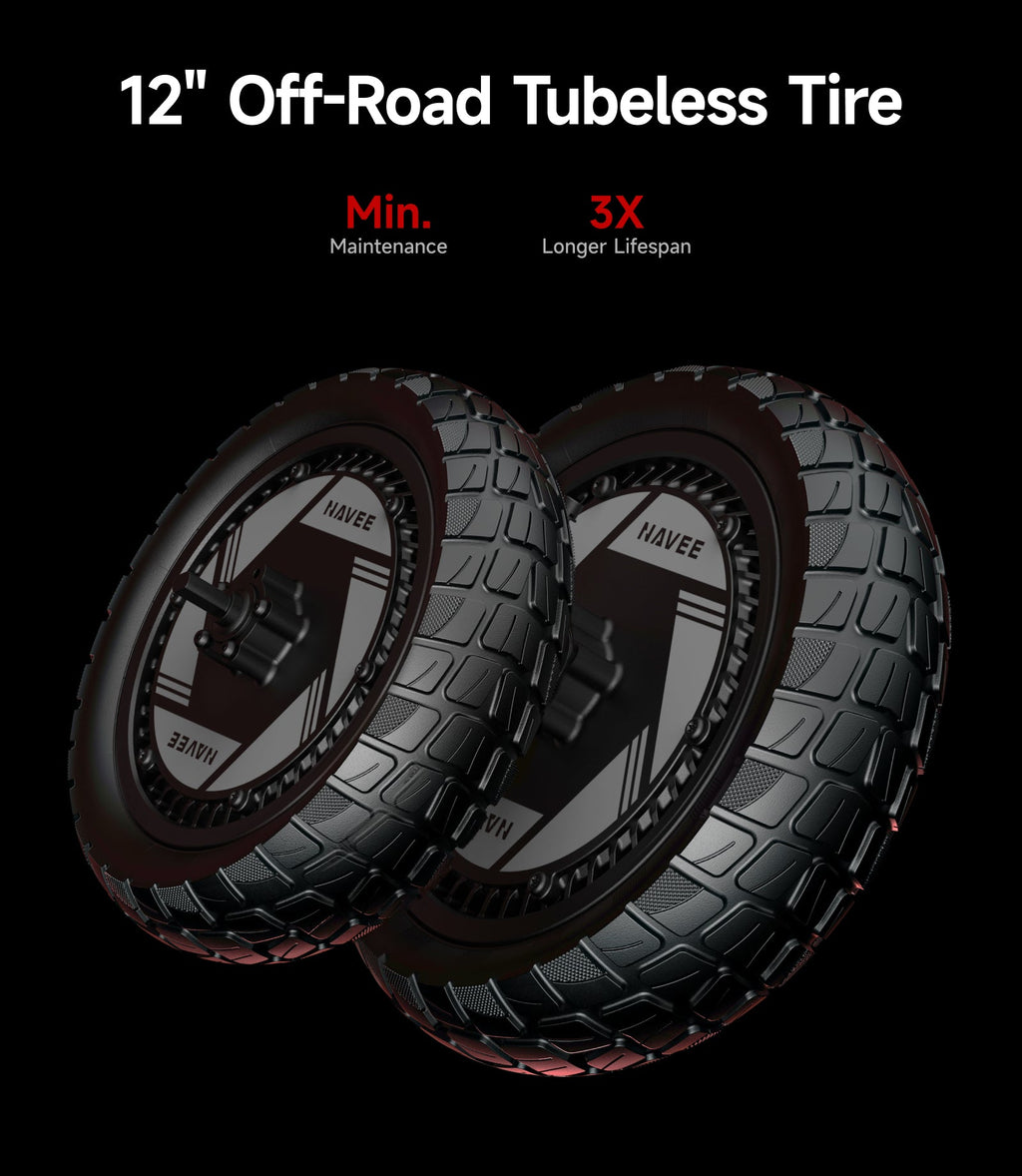 NAVEE XT5 Pro Electric Scooter｜Off-road Tire｜Damping Arm™ Suspension｜2200W｜IPX6｜46.6miles